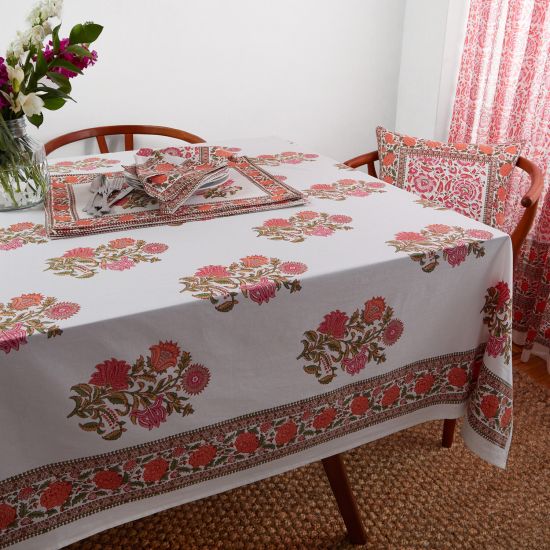 Block Print Tablecloths from India, Hand Stitched | Marigold Living